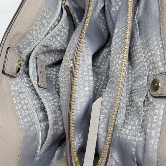 Kate Spade New York Taupe Evangelie Larchmont Satchel Leather Crossbody/Handbag - Picture 10 of 16